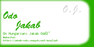 odo jakab business card